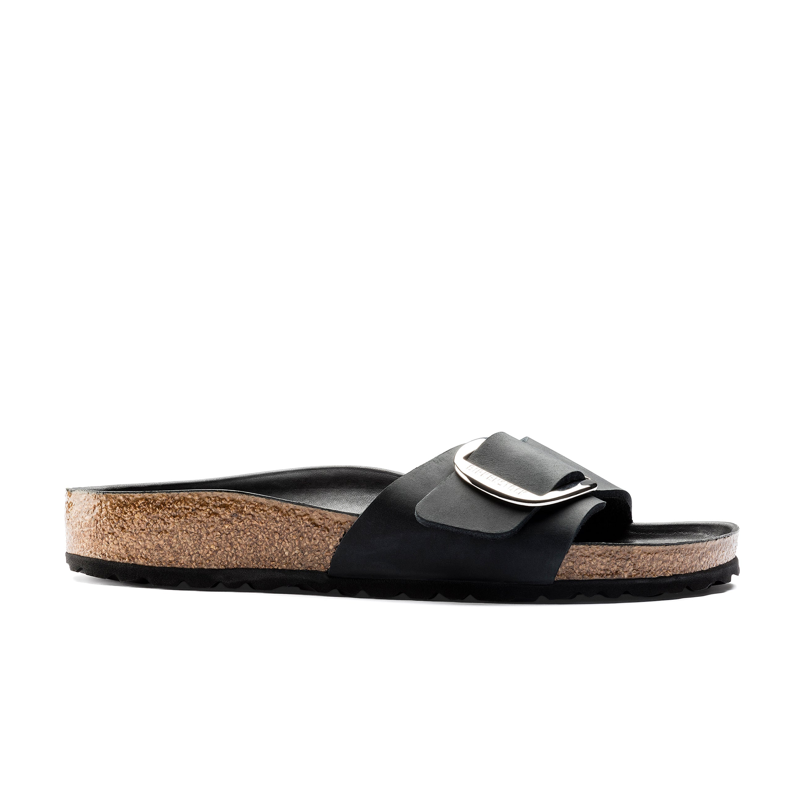 Madrid Big Buckle Black Oiled Leather