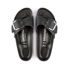 Madrid Big Buckle Black Oiled Leather