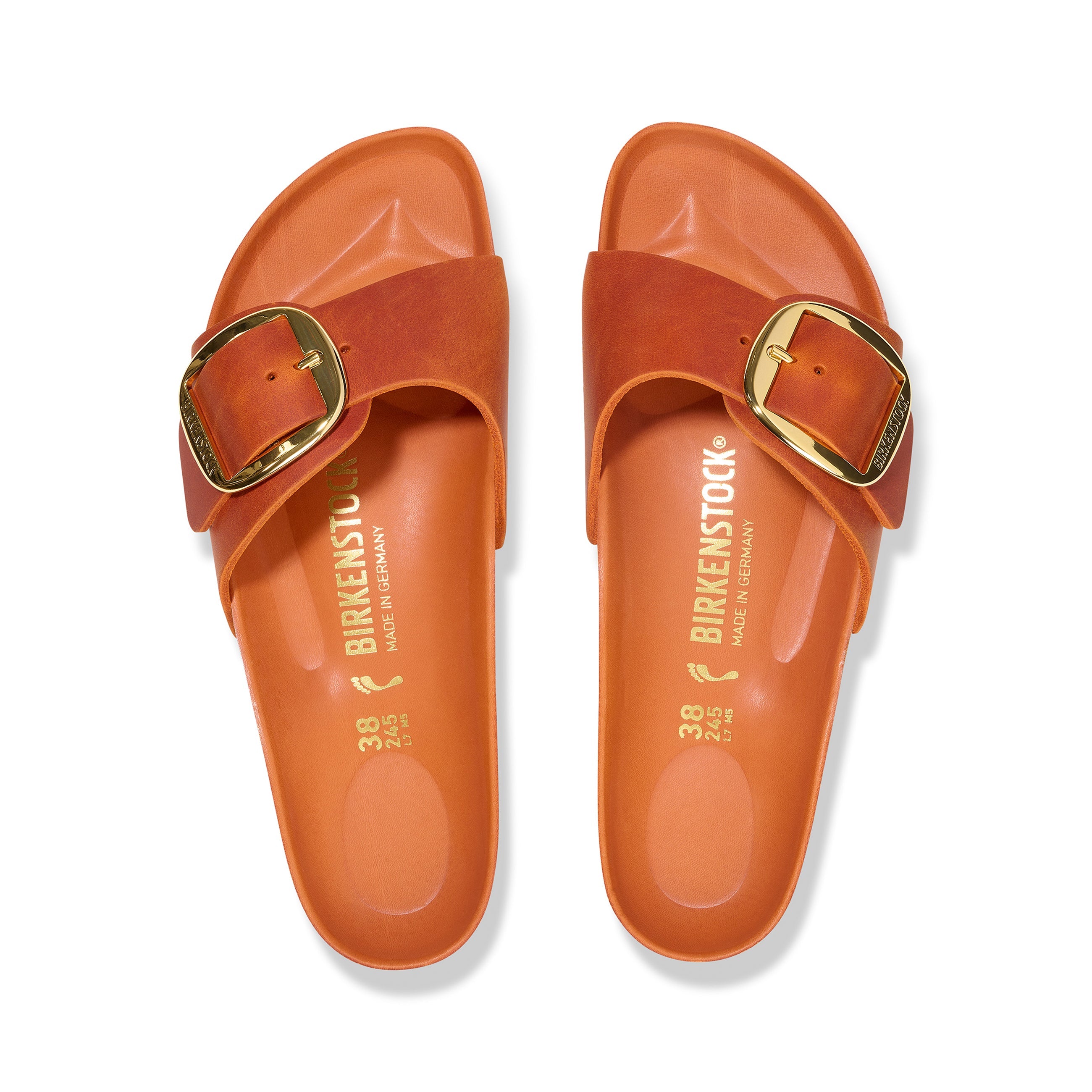 Madrid Big Buckle Burnt Orange Oiled Leather