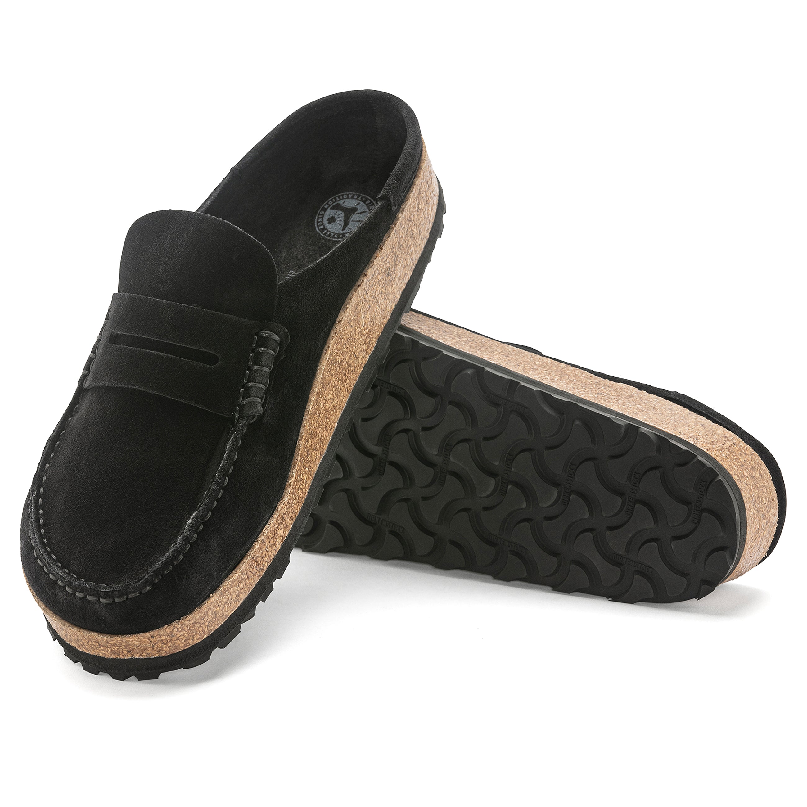 Naples Black Suede Leather