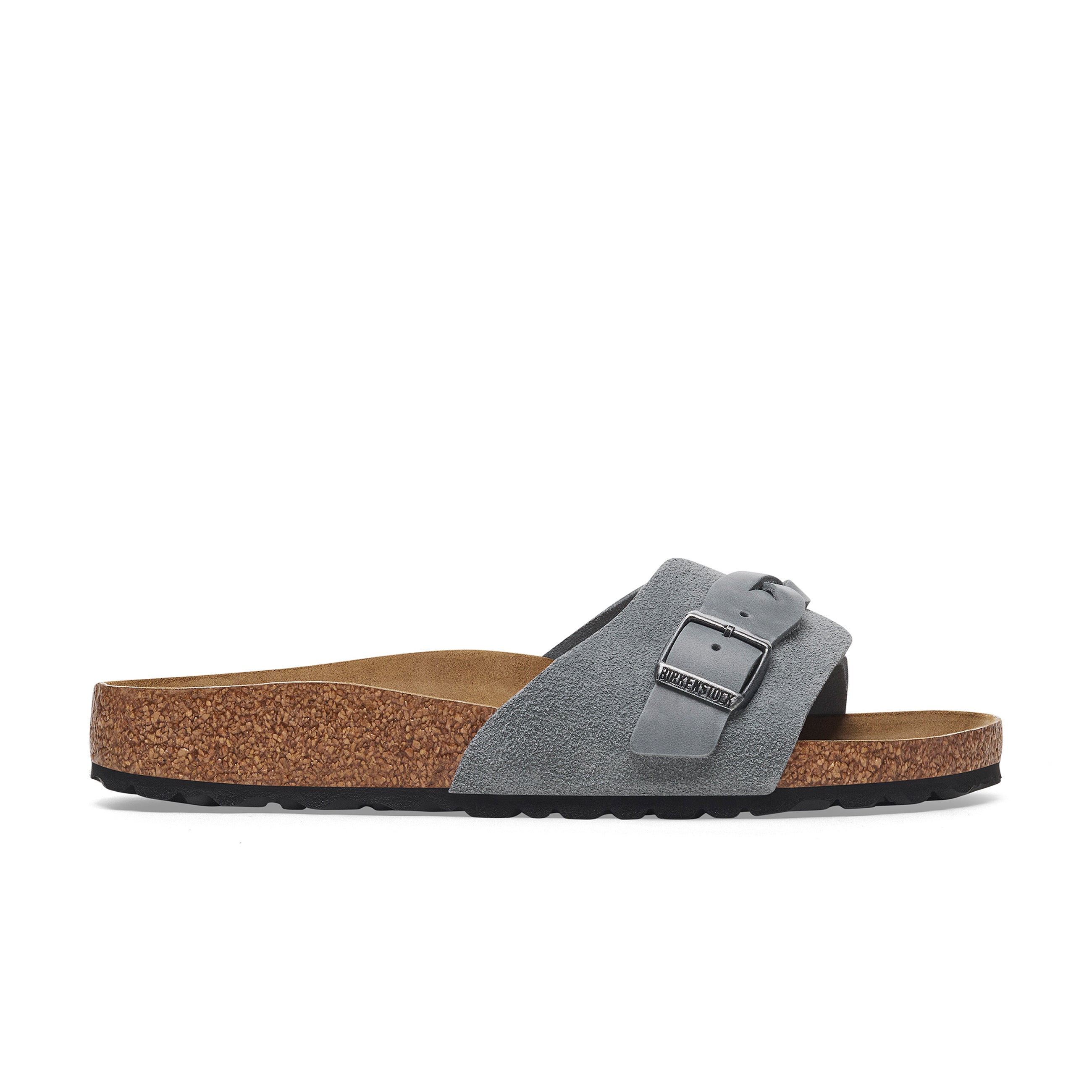 Oita Braided Basalt Grey Suede Leather