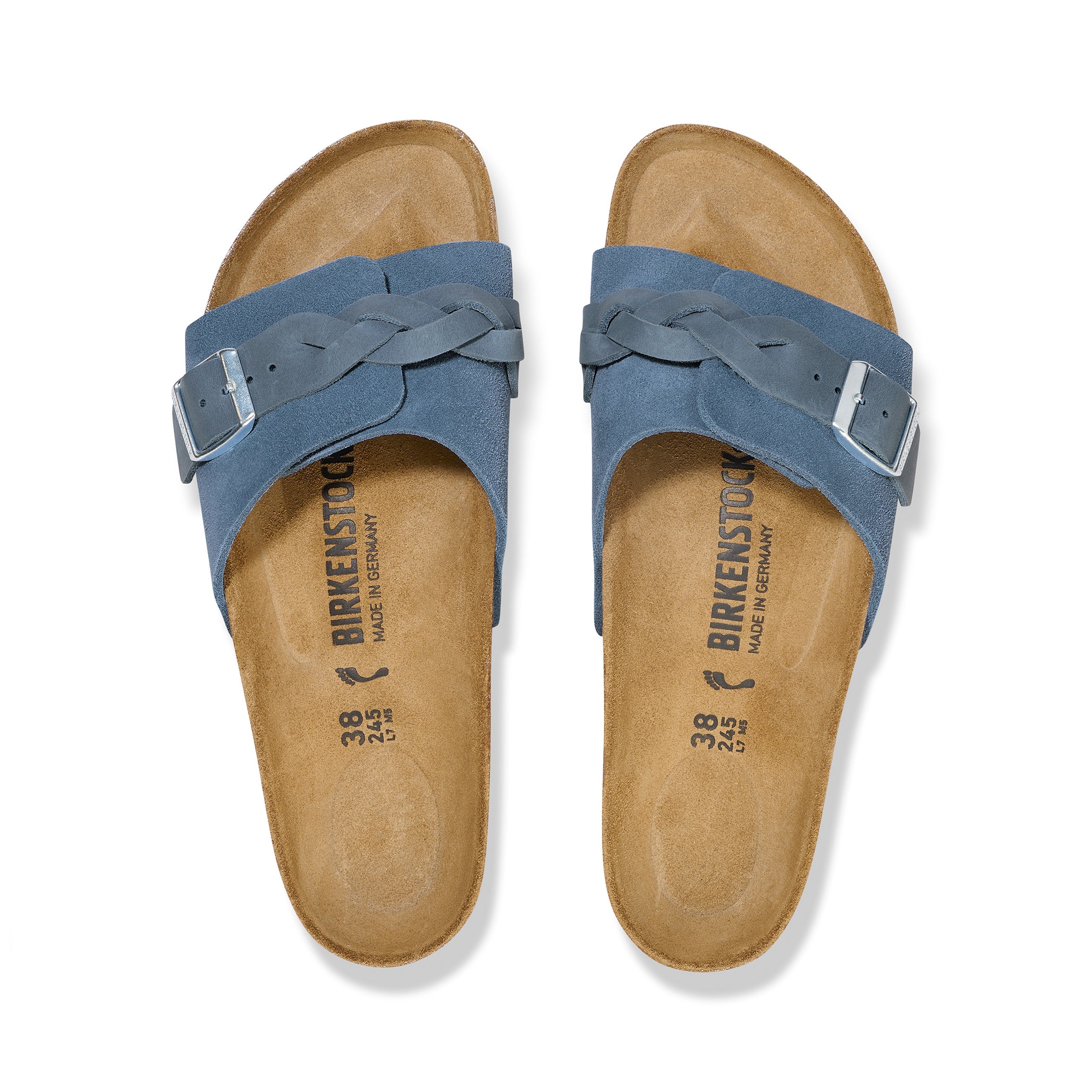 Oita Braided Elemental Blue Suede Leather