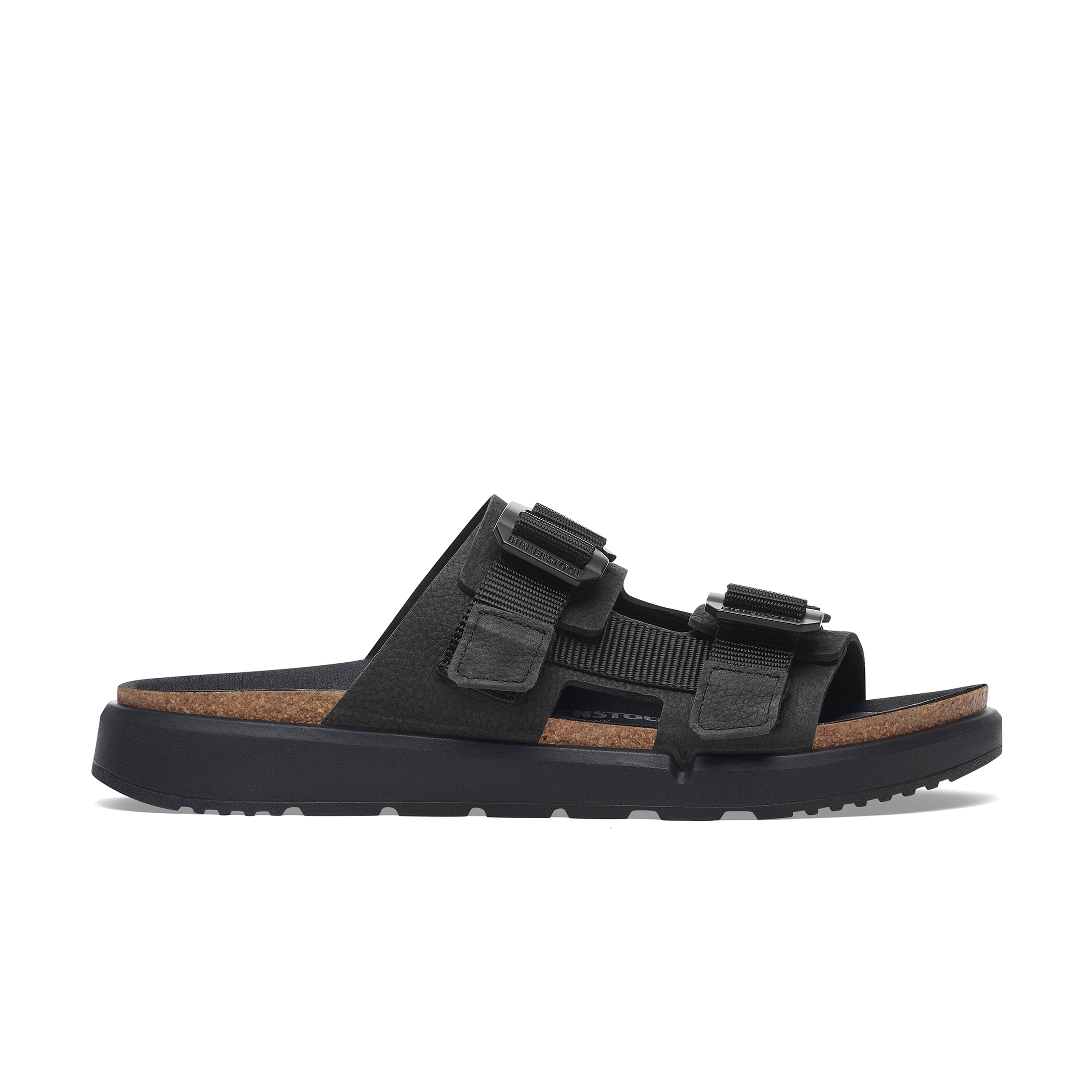 Shinjuku 2 Strap Black Nubuck Leather/Textile