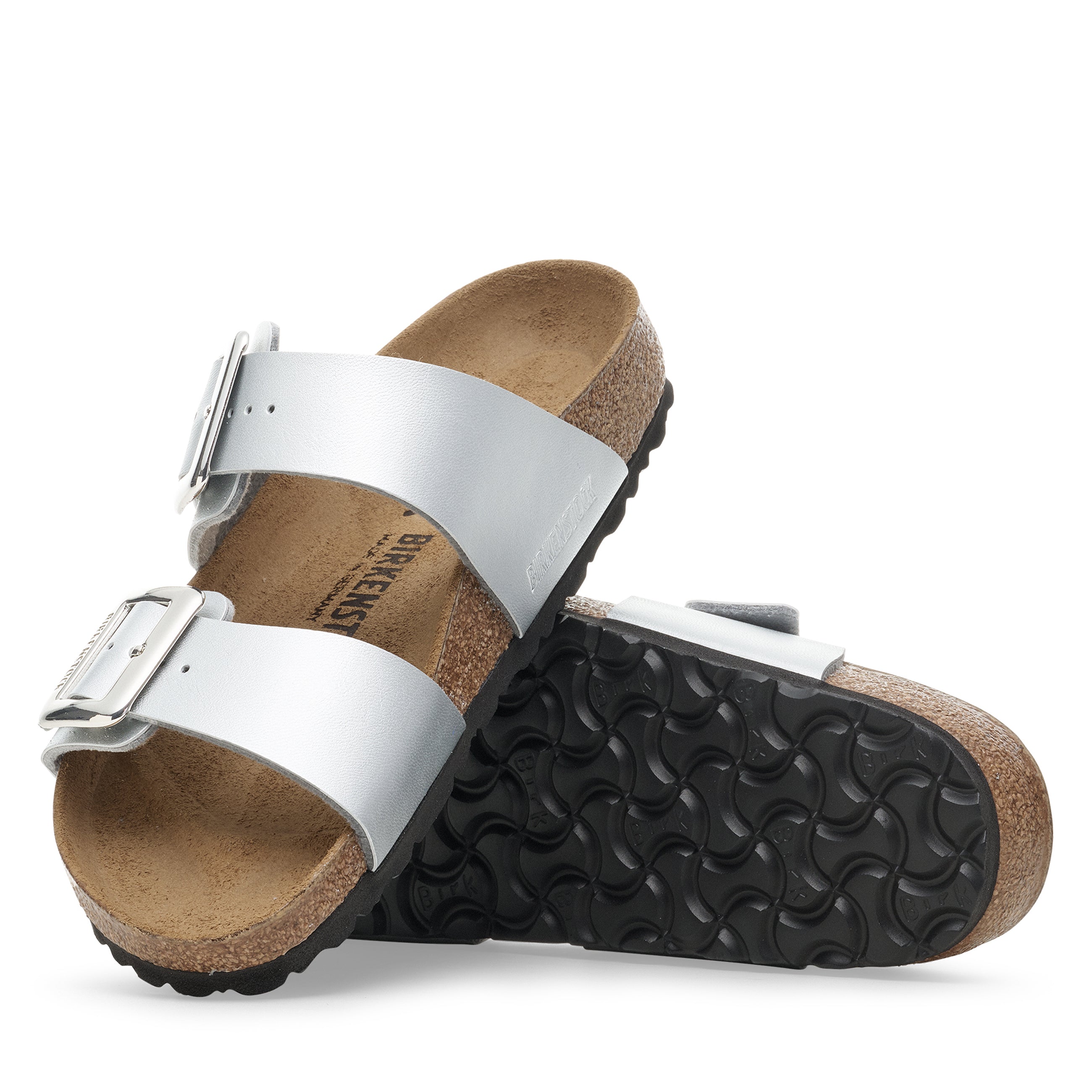 Sydney Cushion Buckle Silver Birko-Flor