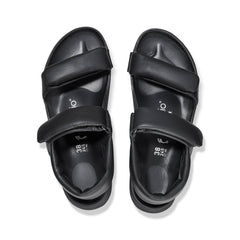 Theda Exquisite Platform Wedge Black Smooth Leather