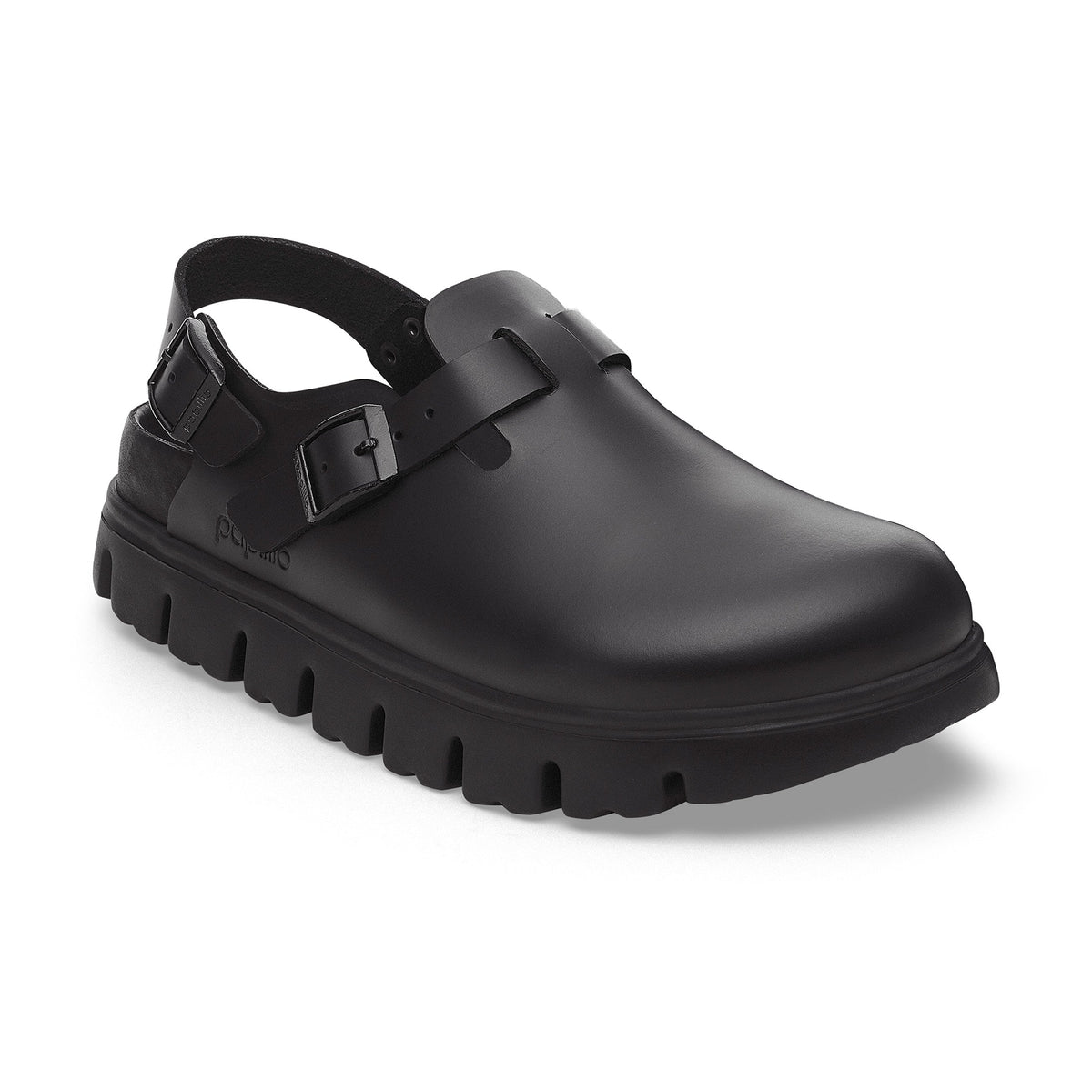 Tokio Chunky Exquisite Black Smooth Leather
