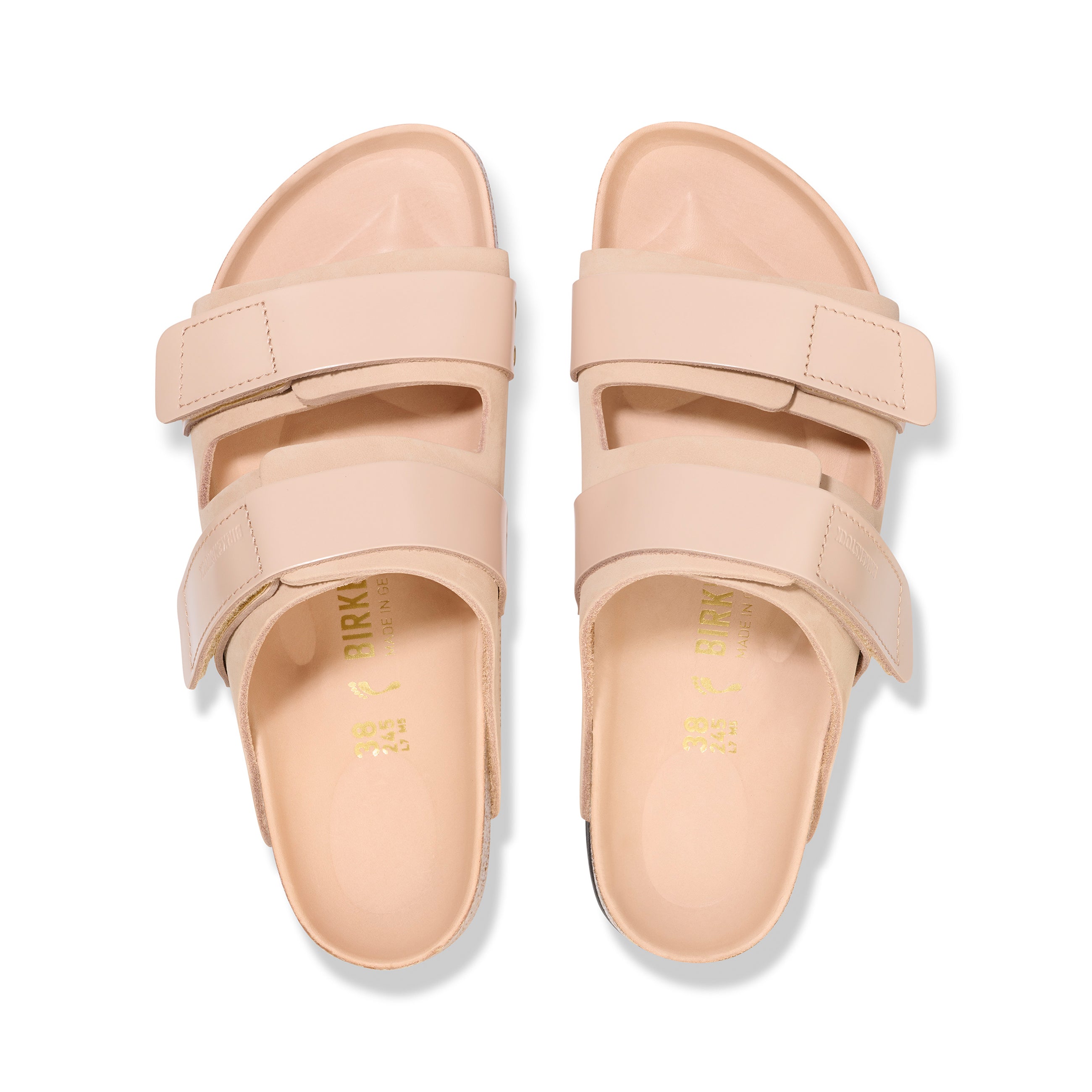 Uji High Shine New Beige Nubuck Leather