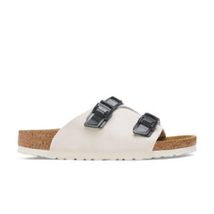 Zurich Tech Antique White Suede Leather
